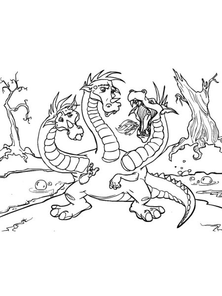 Раскраски Рыцари и драконы