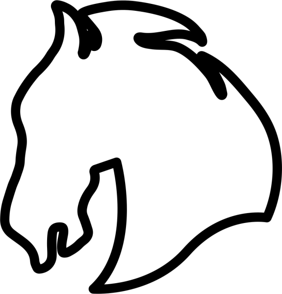 Трафарет головы лошади