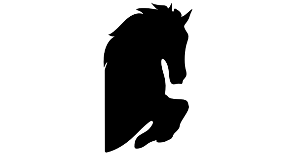 Силуэт головы лошади