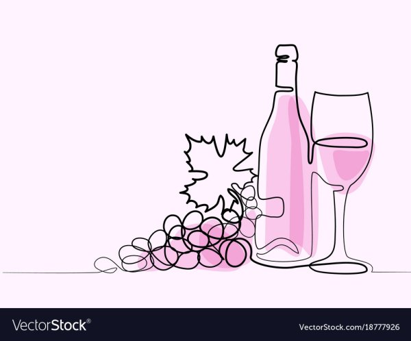 Винная бутылка контур