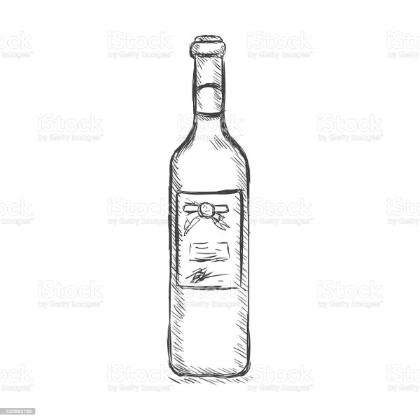 Эскиз тату бутылка