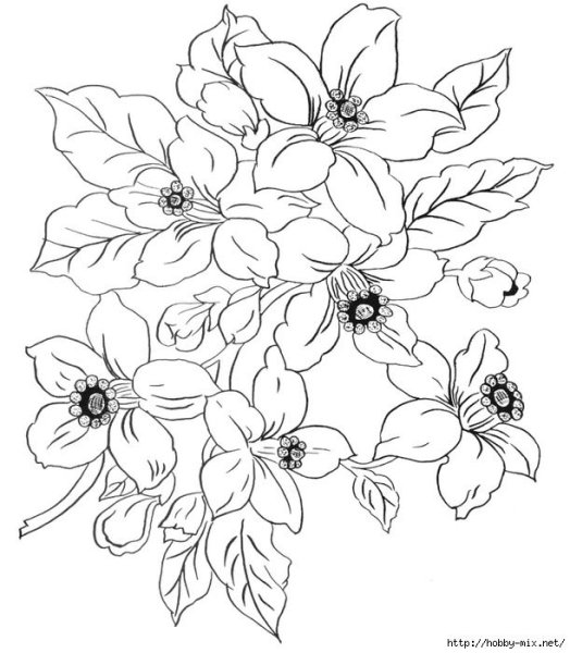 Трафареты для батика цветы