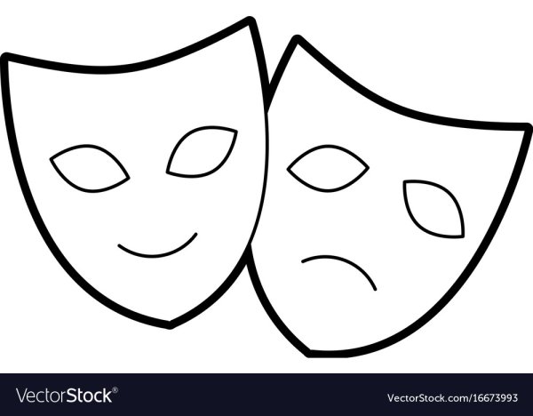 Театральная маска трафарет