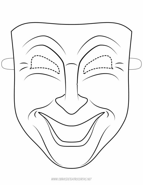 Театральная маска раскраска