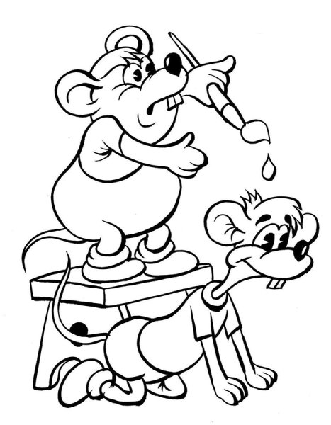 Кот Леопольд раскраска