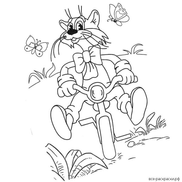 Раскраска кота Леопольда