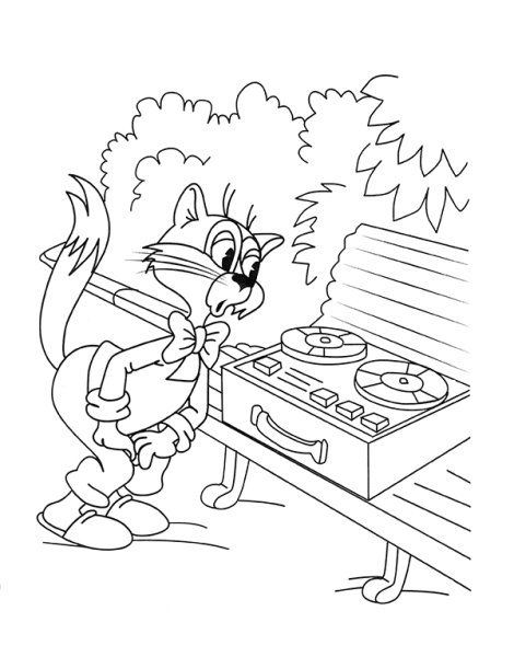 Раскраска кота Леопольда