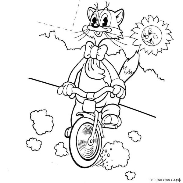 Раскраска кота Леопольда