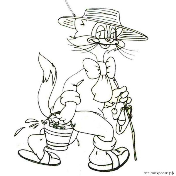 Клад кота Леопольда раскраска