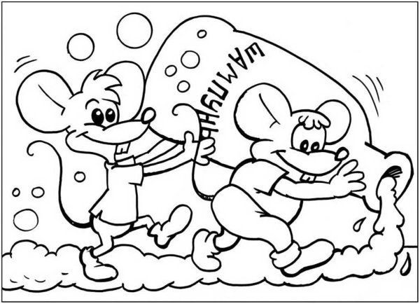 Кот Леопольд раскраска