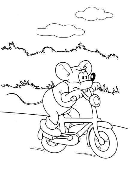 Раскраска из мультика кот Леопольд