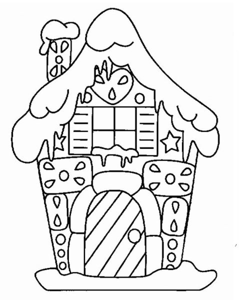 Сказочный домик раскраска для детей