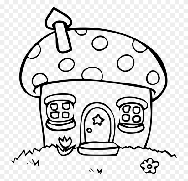 Сказочный домик раскраска