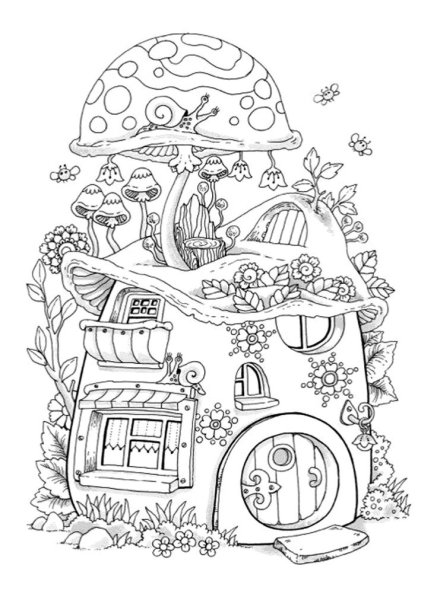 Раскраски антистресс домики