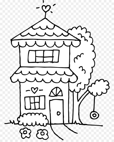 Дом раскраска
