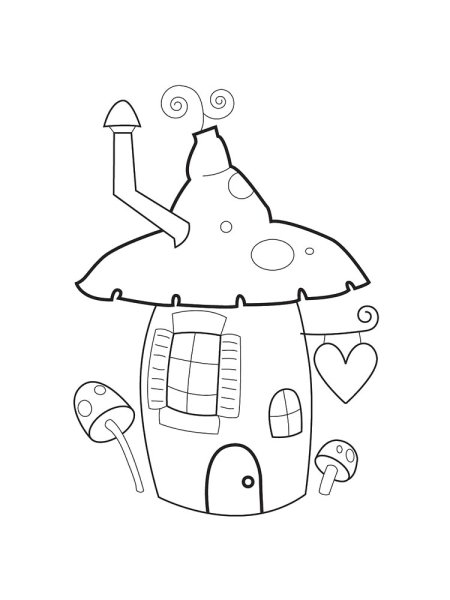Трафарет сказочного домика