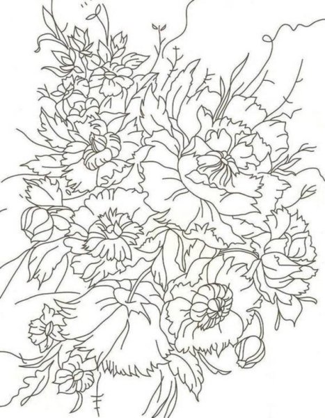 Трафареты для батика цветы