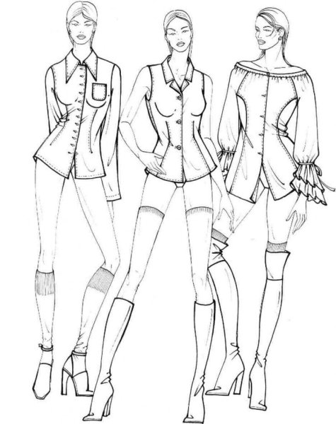 Эскиз модели для одежды