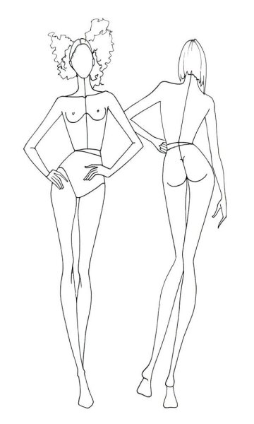 Макет для эскиза одежды