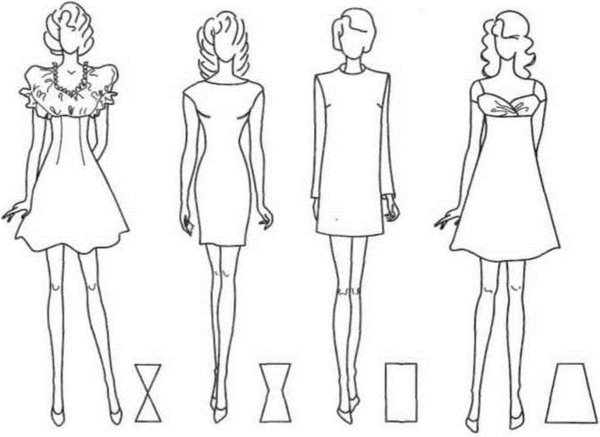 Силуэты одежды