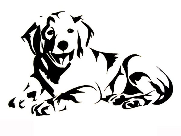 Собака для выжигания