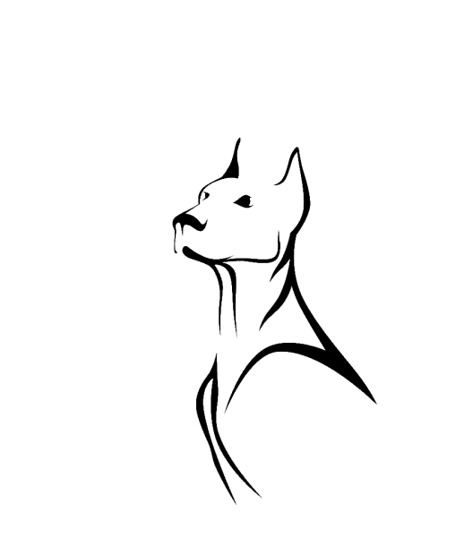 Собака тату простая