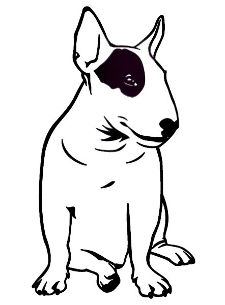 Бультерьер силуэт