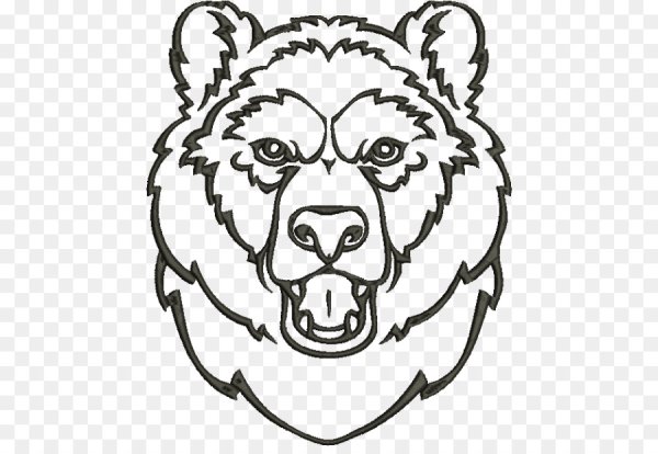 Трафарет для выжигания медведь