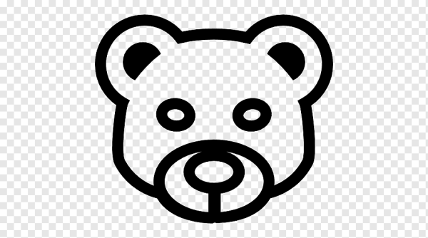 Силуэт головы медведя