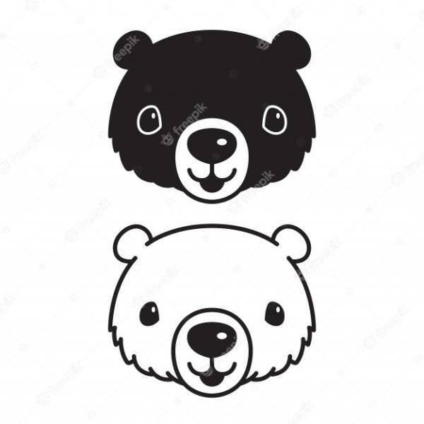 Морда медведя вектор