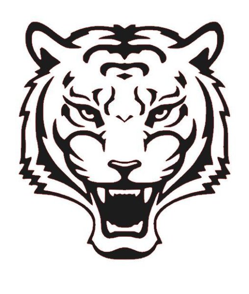 Тигр морда контур