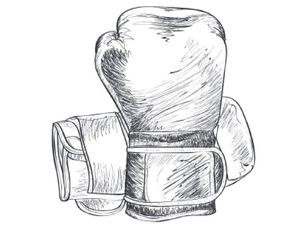 Боксерские перчатки скетч