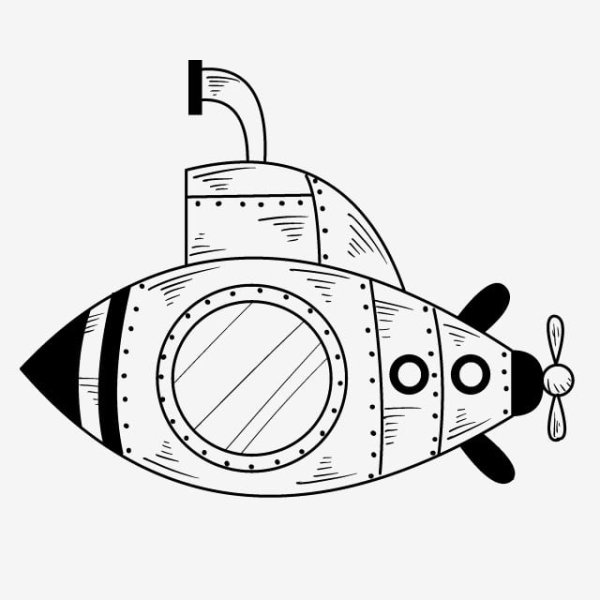 Рисование подводная лодка