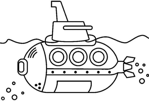 Подводная лодка рисунок