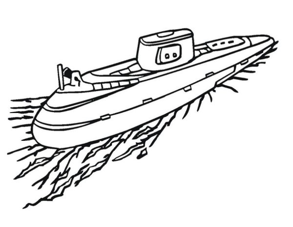 Подводная лодка раскраска для малышей