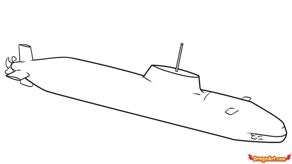 Рисование подводная лодка
