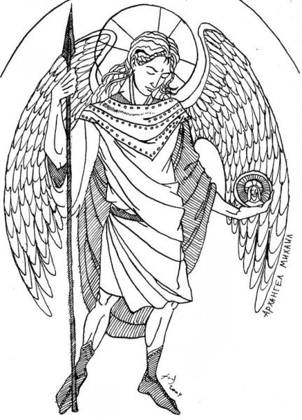 Архангел Гавриил тату икона