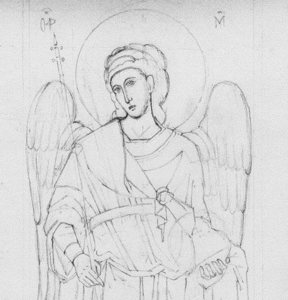 Архангел Гавриил прорись