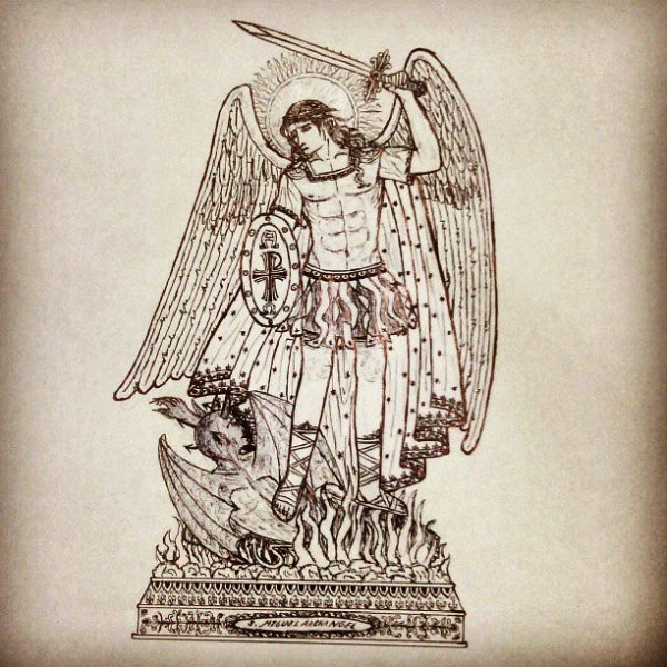 Архангел Рафаил тату