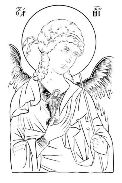 Архангел Гавриил прориси икон