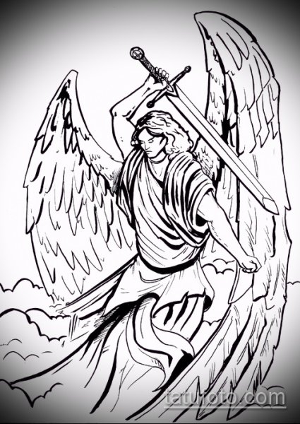 Архангел Михаил прорись иконы