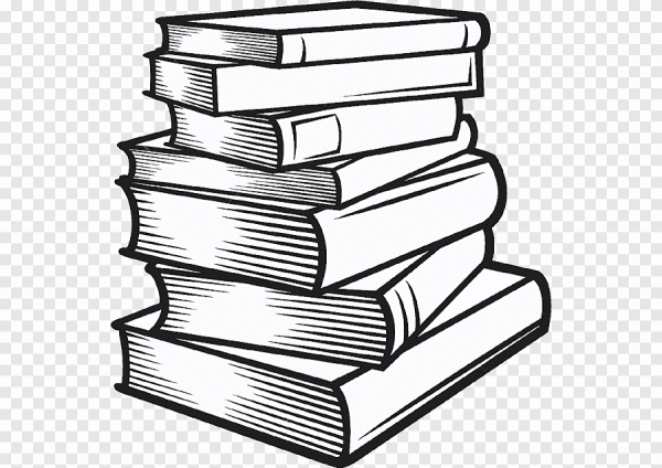 Стопка книг раскраска