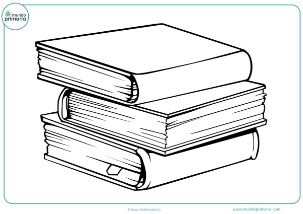 Стопка учебников раскраска