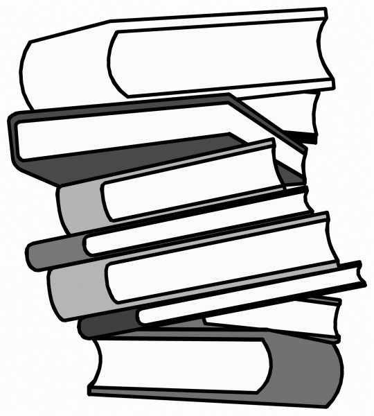 Стопка книг черно белая