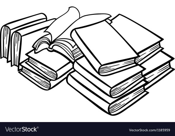 Куча книг раскраска