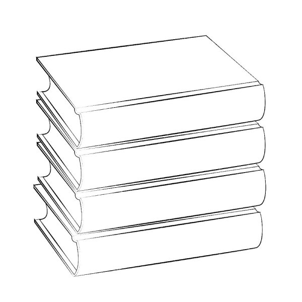 Стопка книжек раскраска