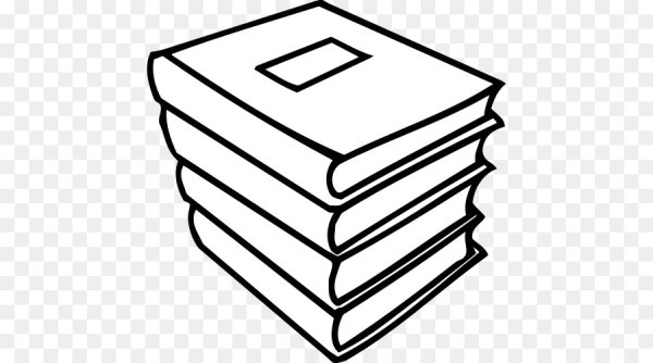 Стопка книг раскраска без фона