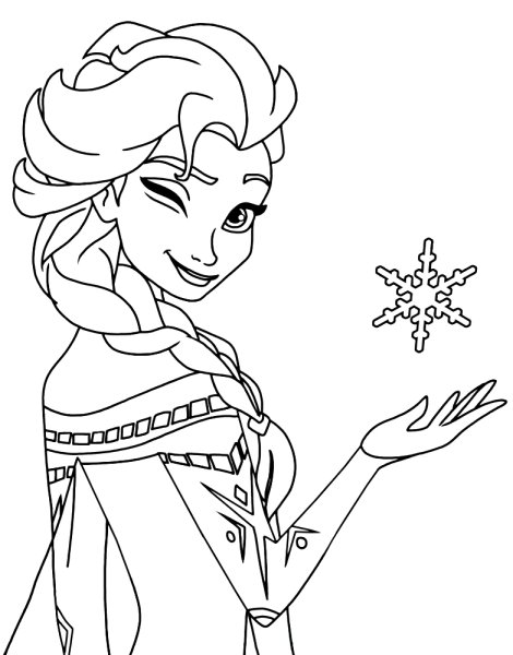 Elsa and Anna Coloring Page
