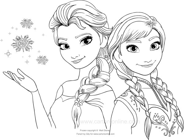 Раскраска Anna Elsa
