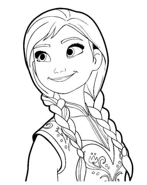 Раскраски принцессы Диснея Эльза